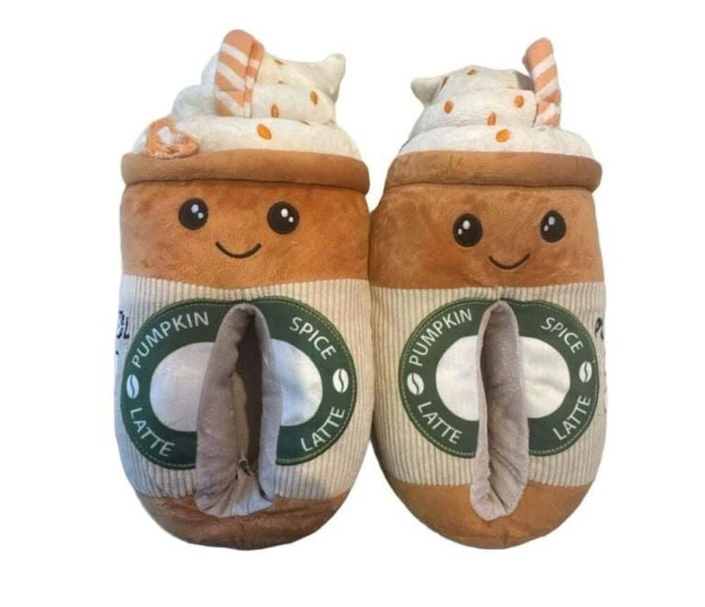 Feetmoji Women's Pumpkin Spice Latte Slippers